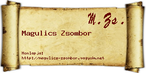 Magulics Zsombor névjegykártya